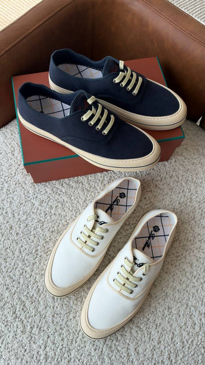 Loro Piana Sneakers - White, Navy