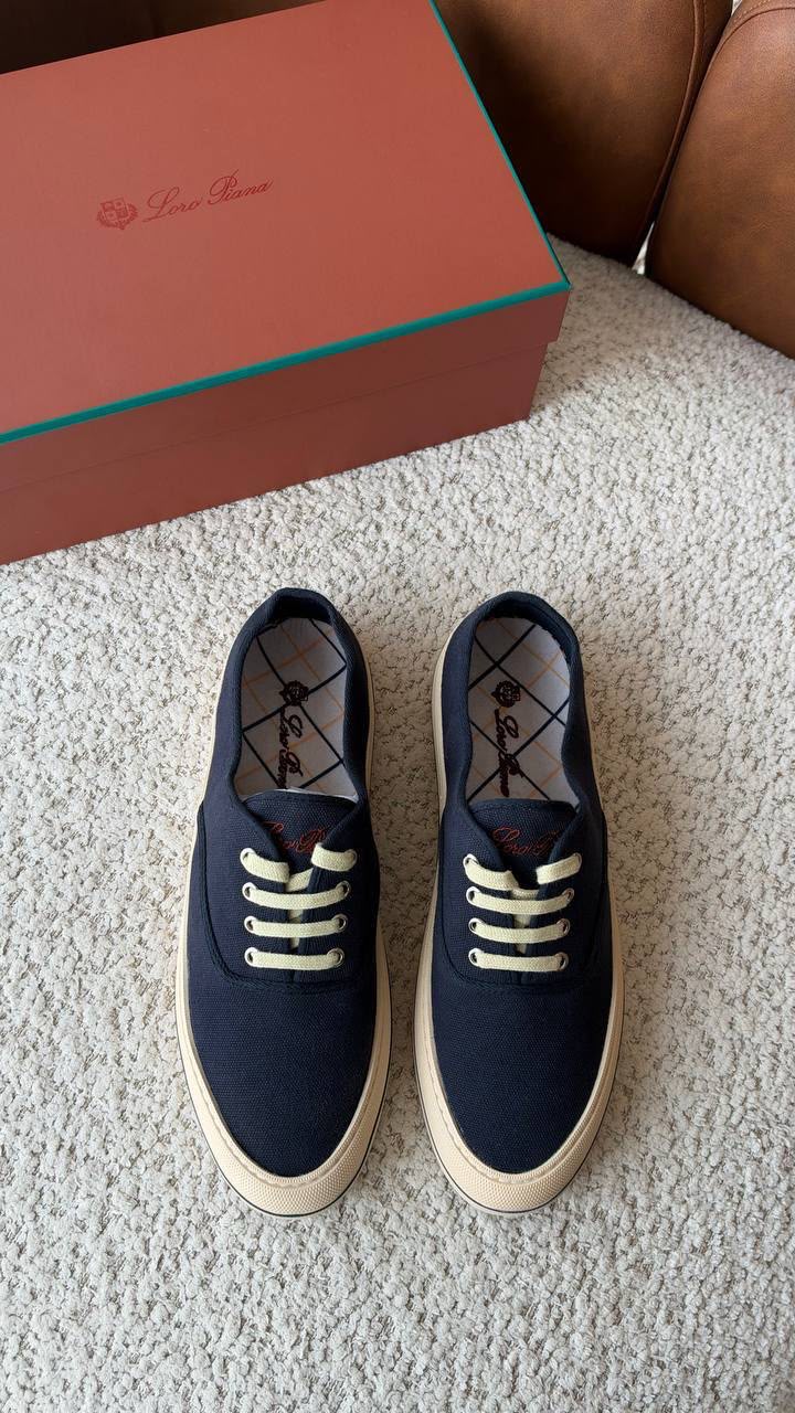 Loro Piana Sneakers - White, Navy