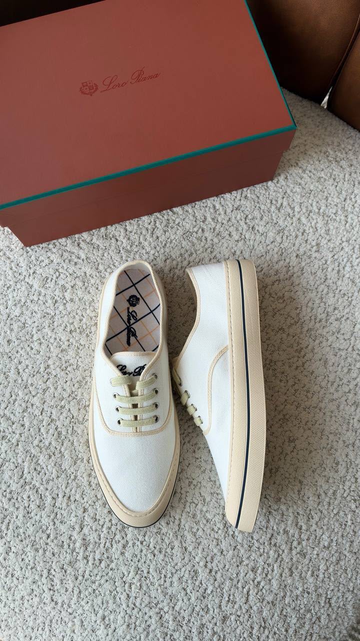 Loro Piana Sneakers - White, Navy