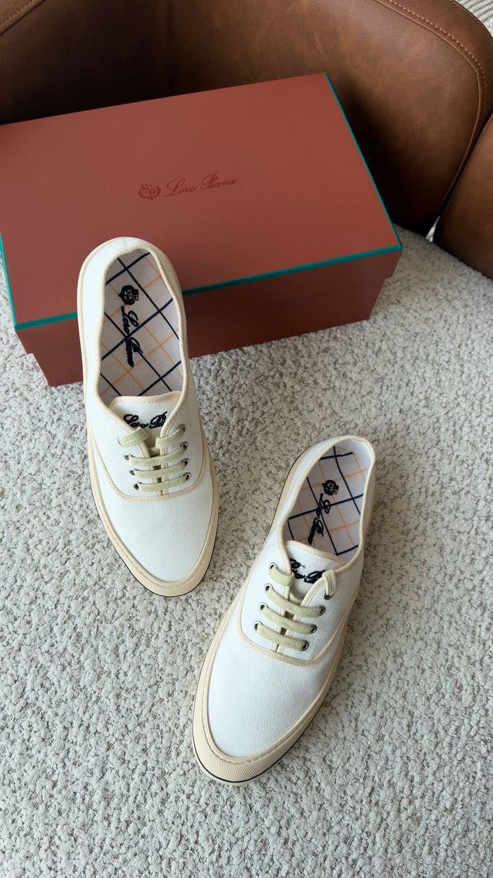 Loro Piana Sneakers - White, Navy