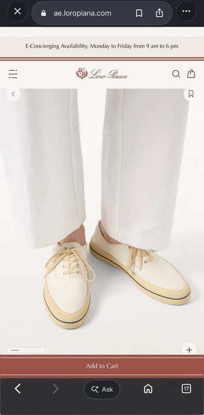 Loro Piana Sneakers - White, Navy