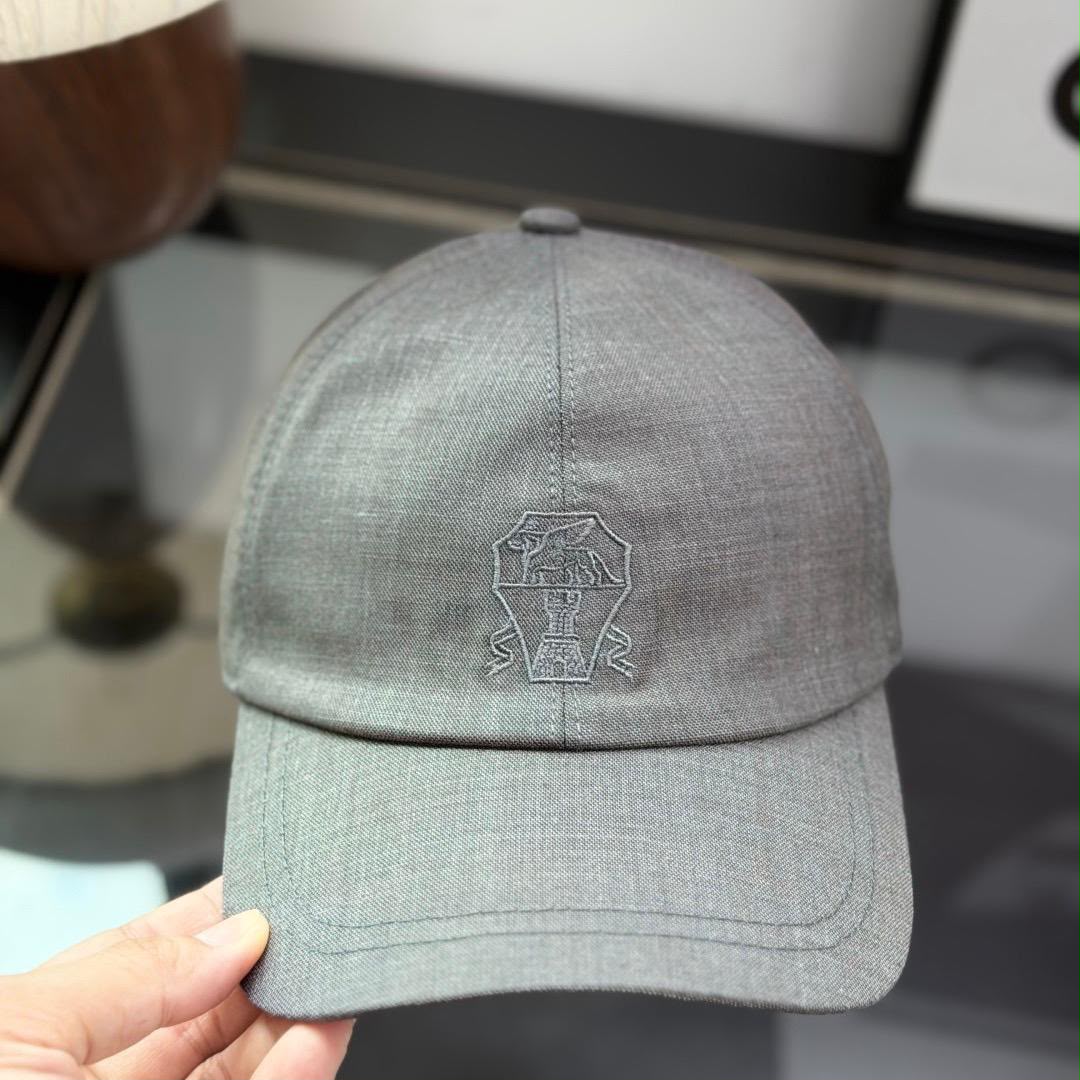 Brunello Cucinelli Cap - Grey