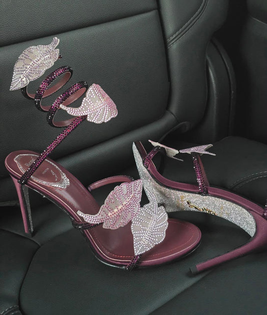 René Caovilla Heels - Burgundy
