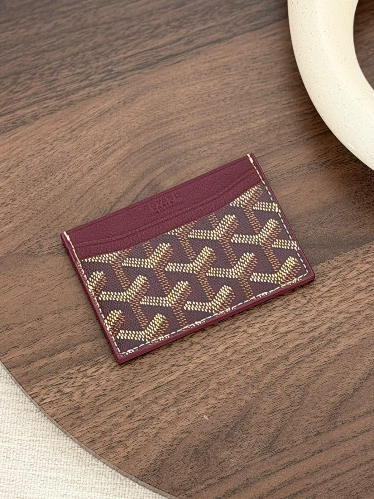 Goyard Card Holder - Burgundy
