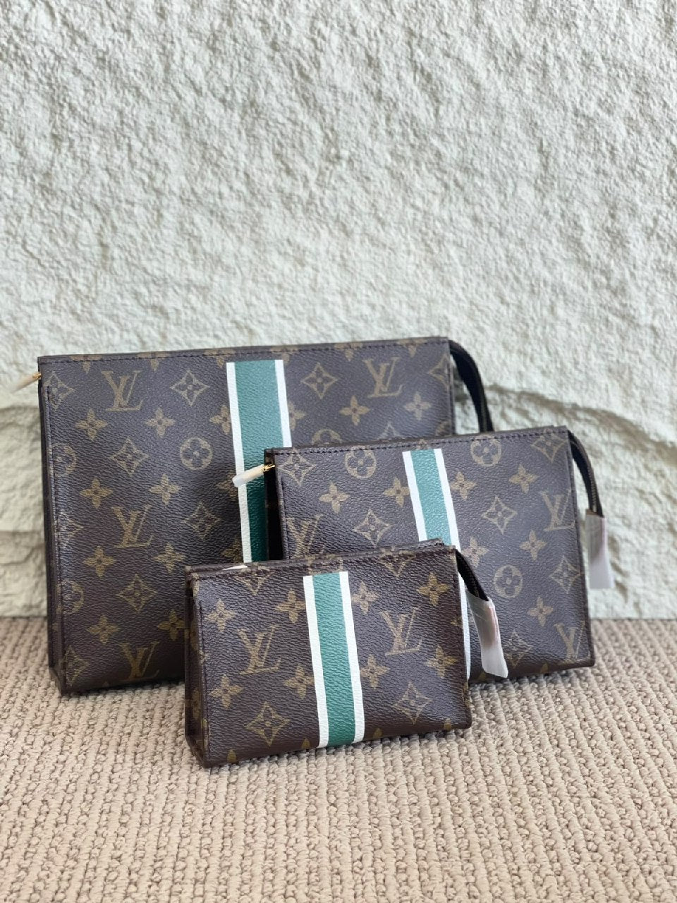 Louis Vuitton Trio Pouch Clutch - Brown Monogram
