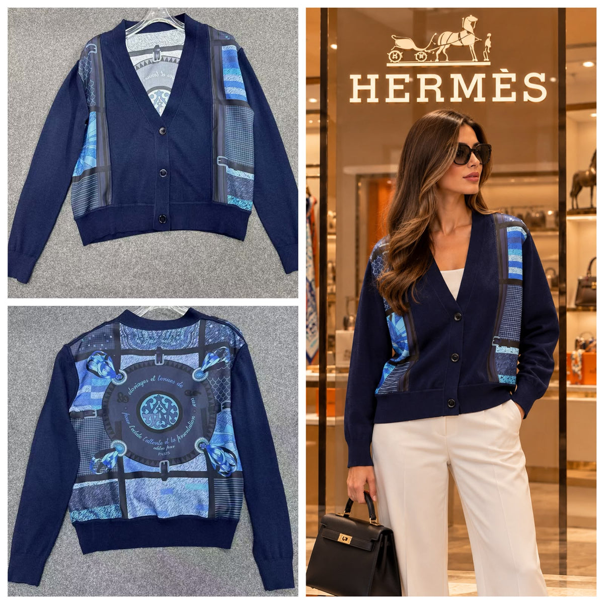 Hermès Cardigan - Navy