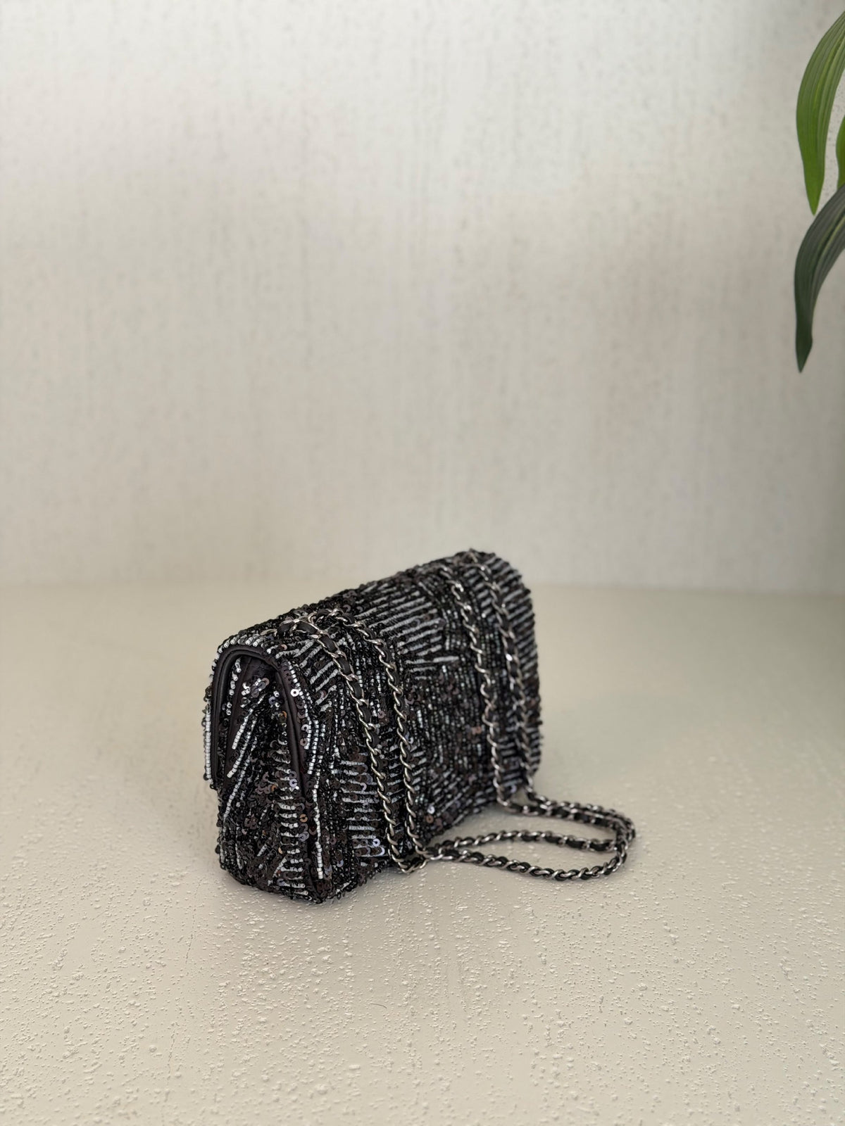 Chanel Structured Flap Shoulder Bag - Black