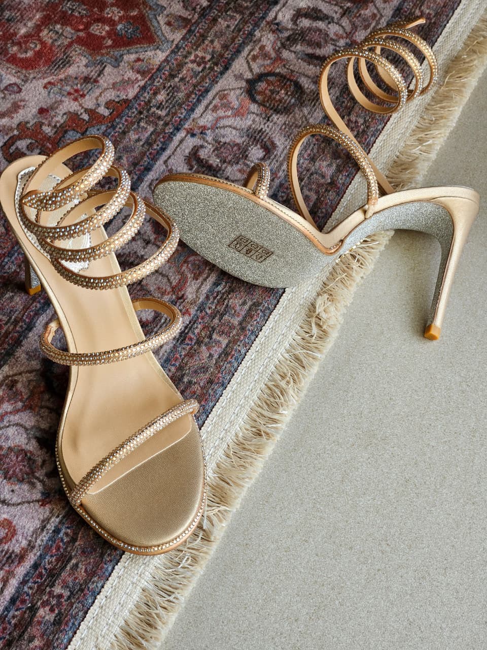René Caovilla Heels - Gold