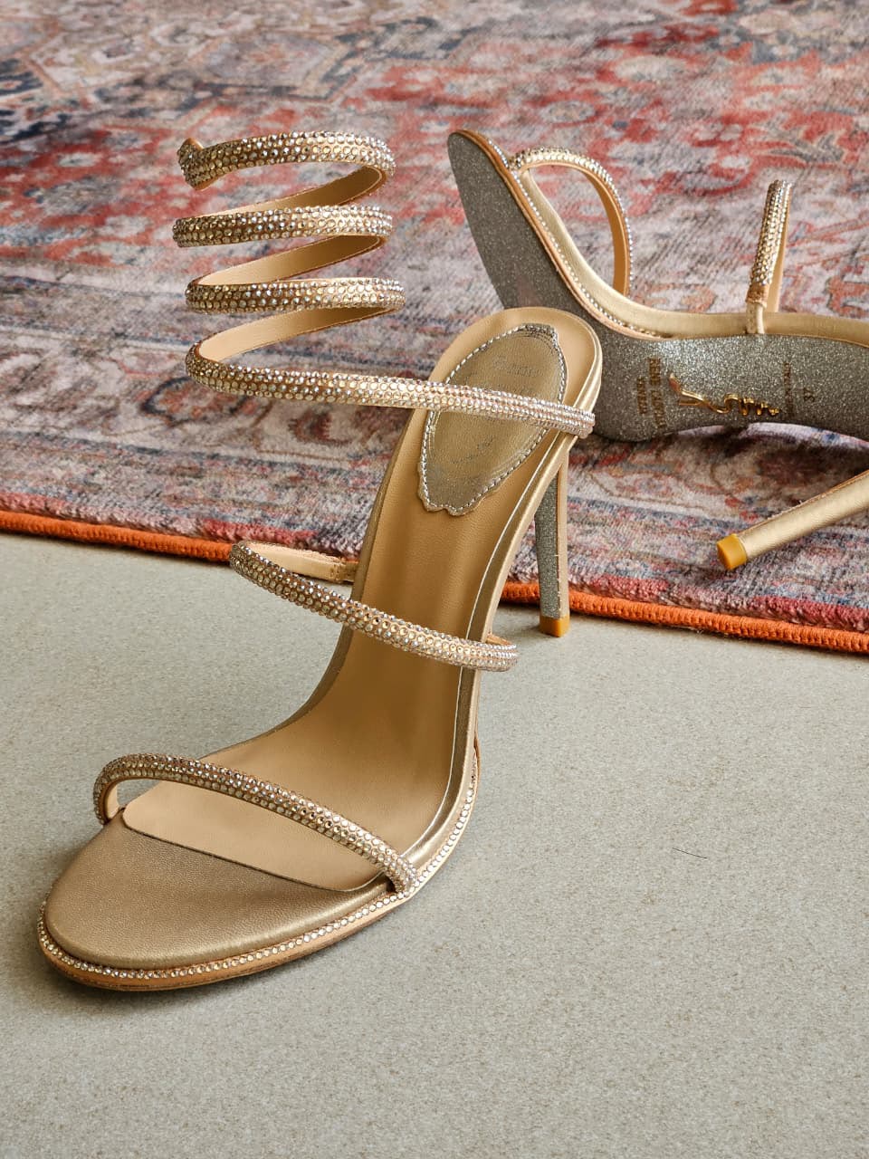 René Caovilla Heels - Gold