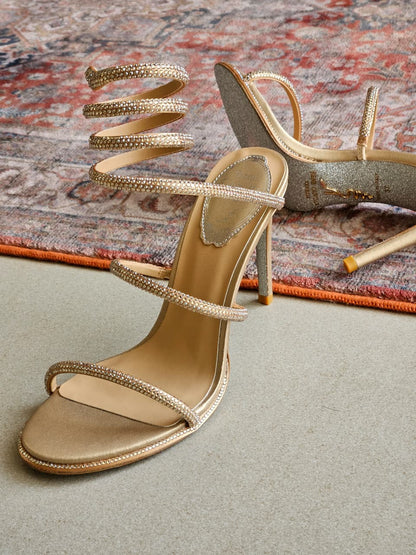 René Caovilla Heels - Gold