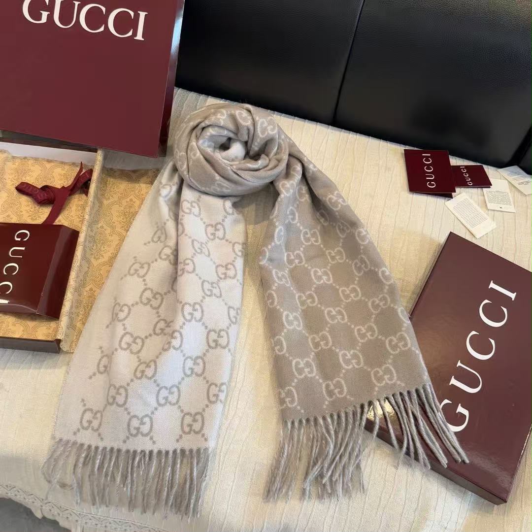 Gucci Scarf - Grey Monogram