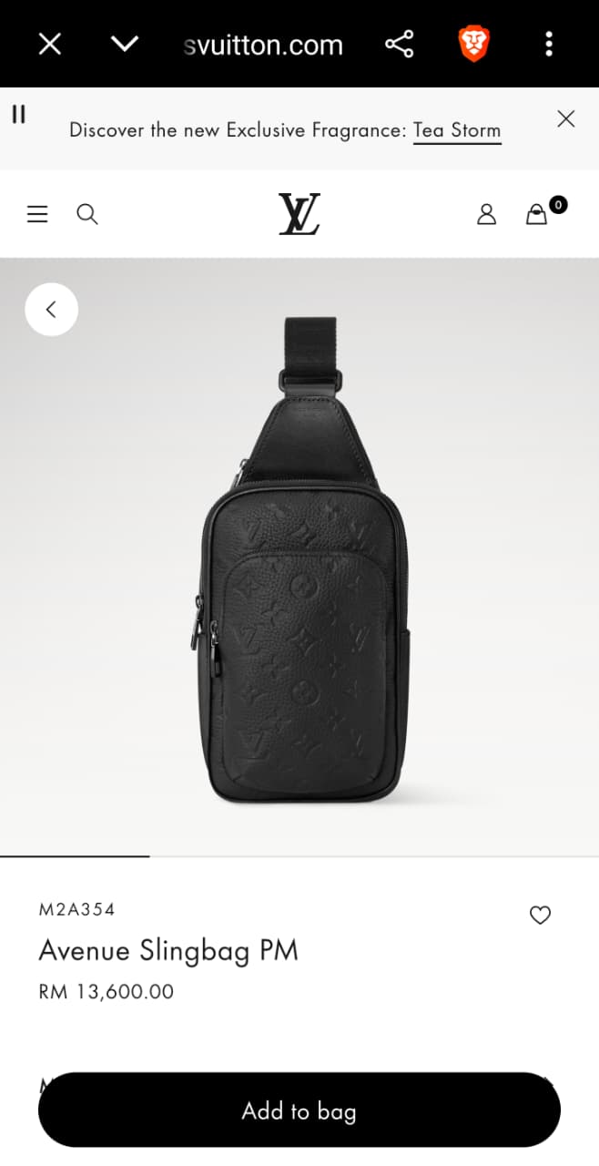 Louis Vuitton Sling Bag - Black