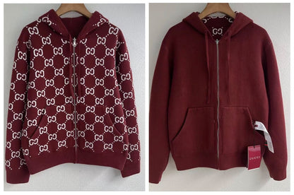 Gucci Hooded Jacket - Burgundy