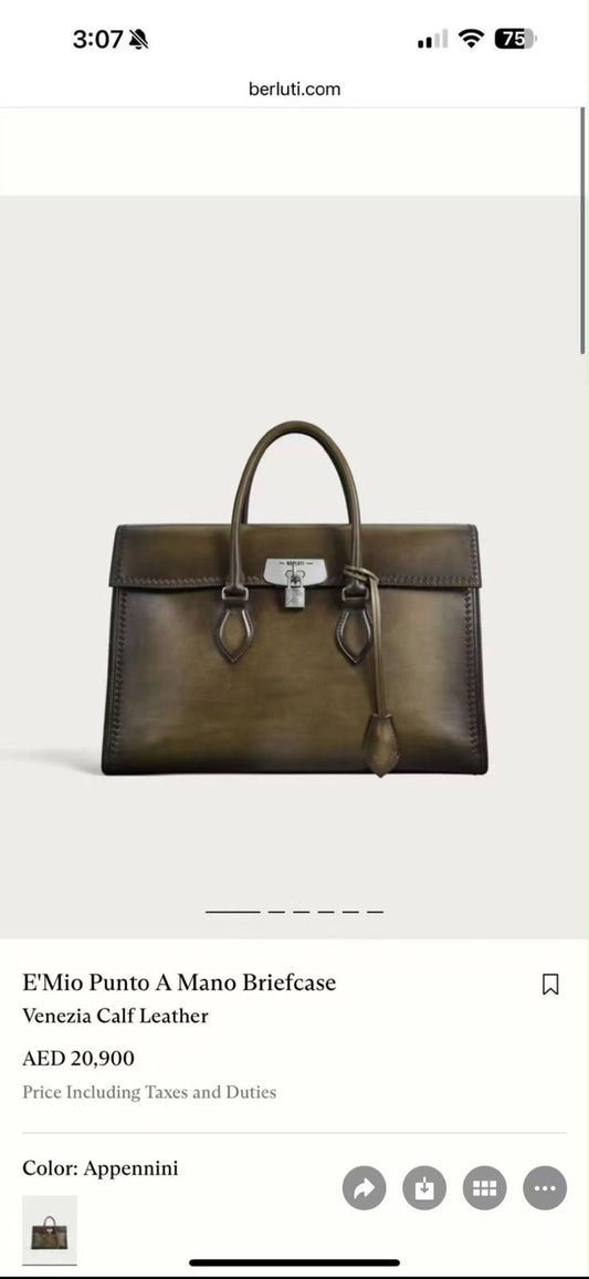 Berluti E'Mio Briefcase - Green