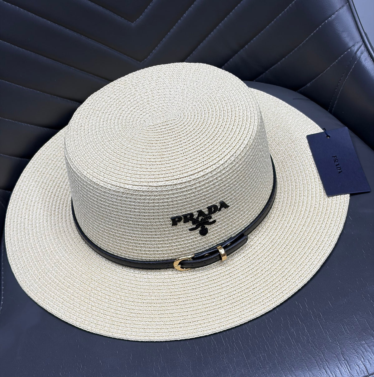 Prada Embroidered-Logo Hat - White