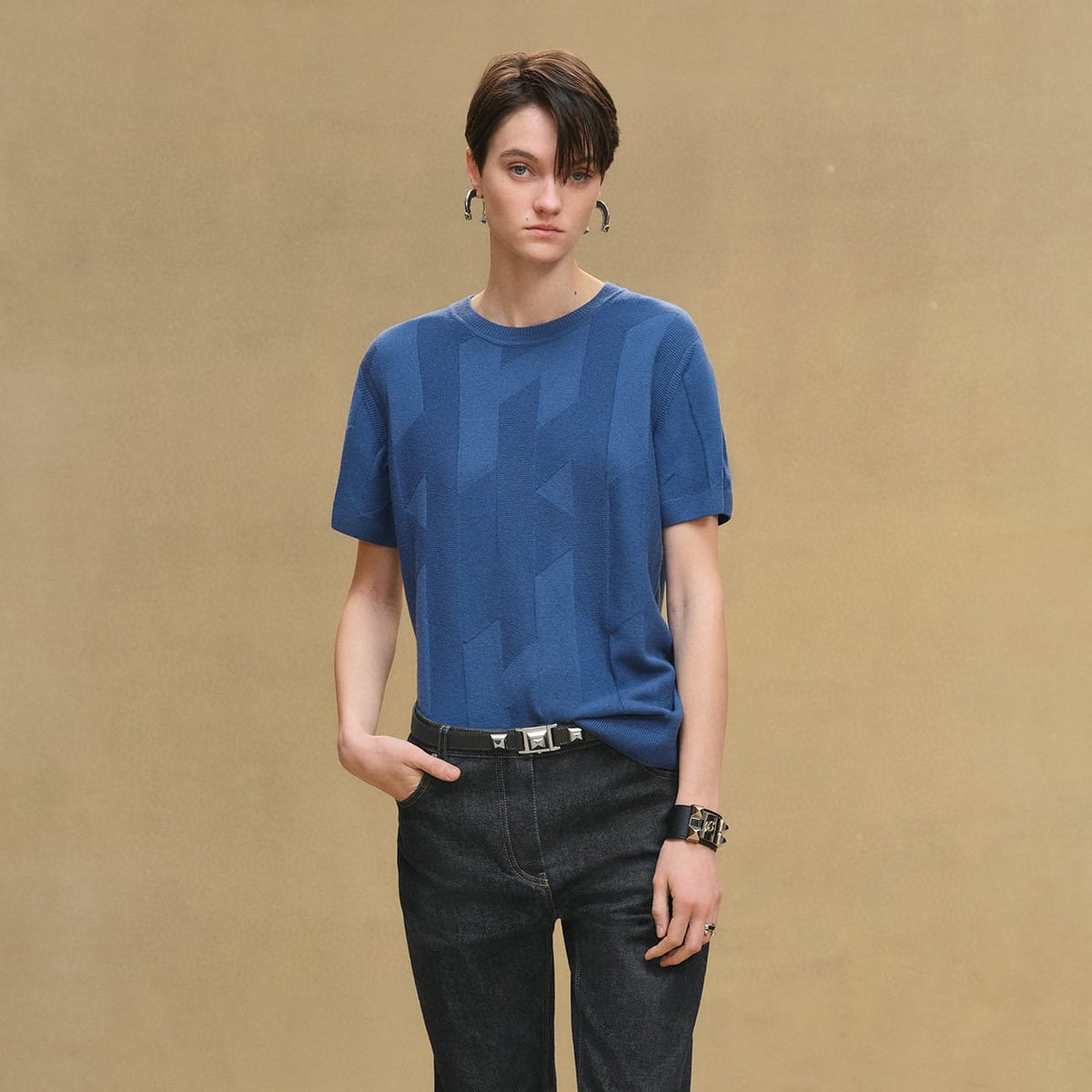 Hermès Knitted T-Shirt - Blue
