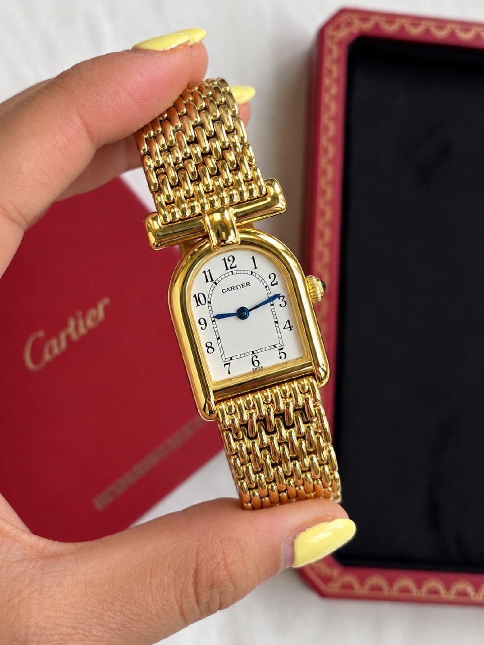 Cartier Watch - Silver & White, Gold & White