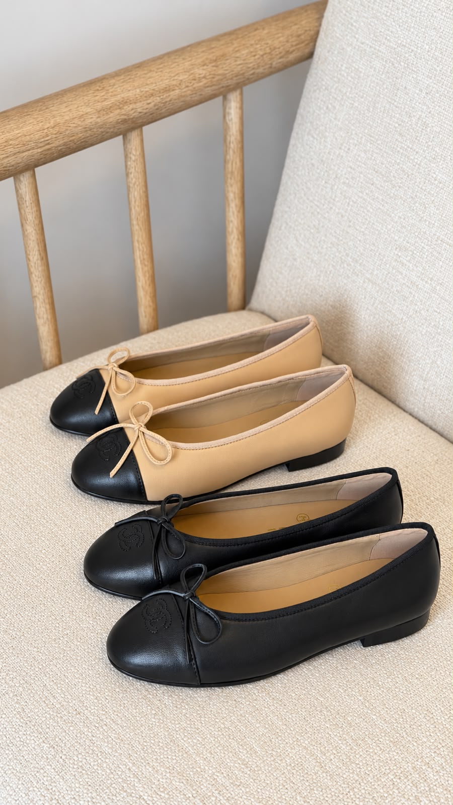 Chanel Ballerina - Black, Beige & Black, Beige