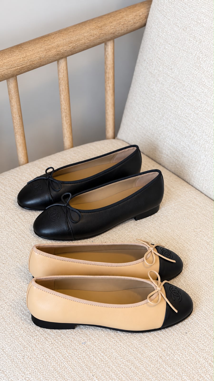 Chanel Ballerina - Black, Beige & Black, Beige