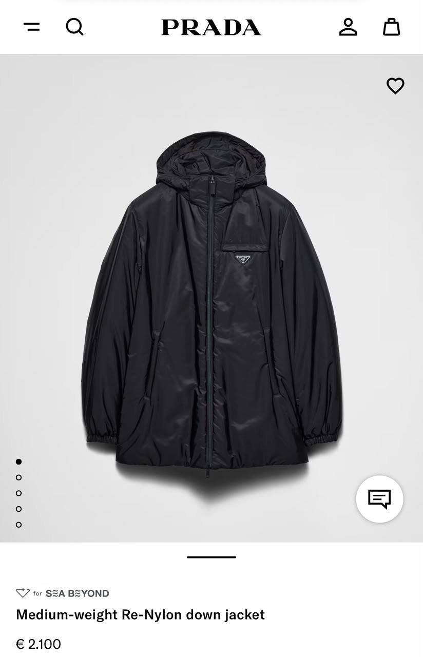 Prada Long Hooded Jacket - Black