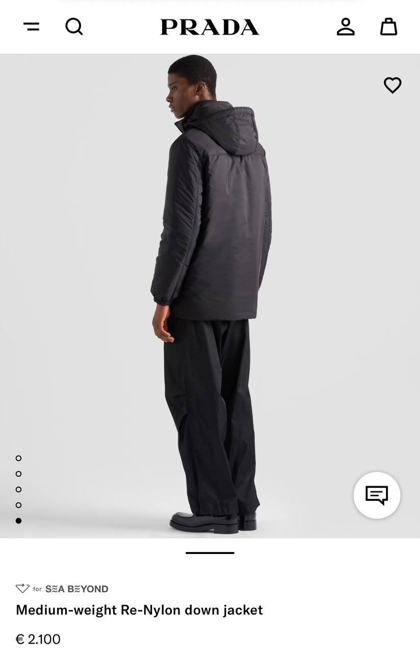 Prada Long Hooded Jacket - Black