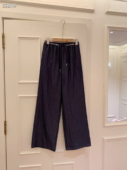 Chanel Wide-Leg Pants - Navy