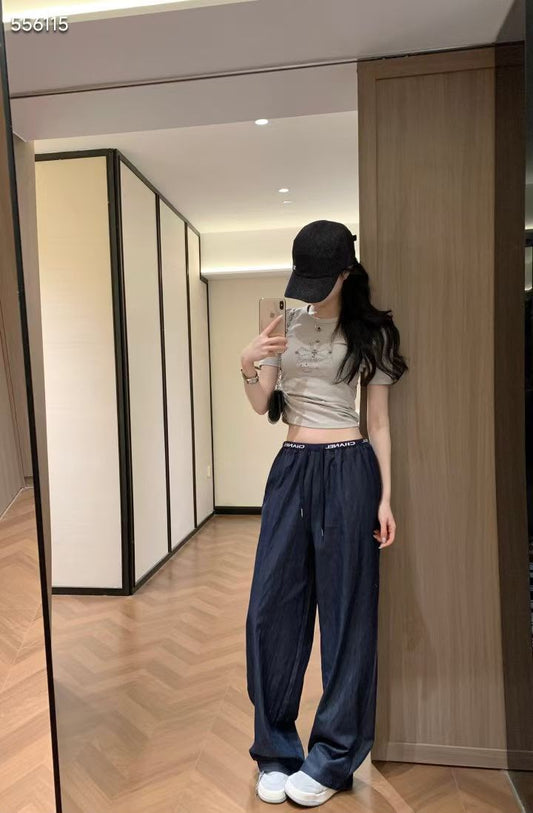 Chanel Wide-Leg Pants - Navy