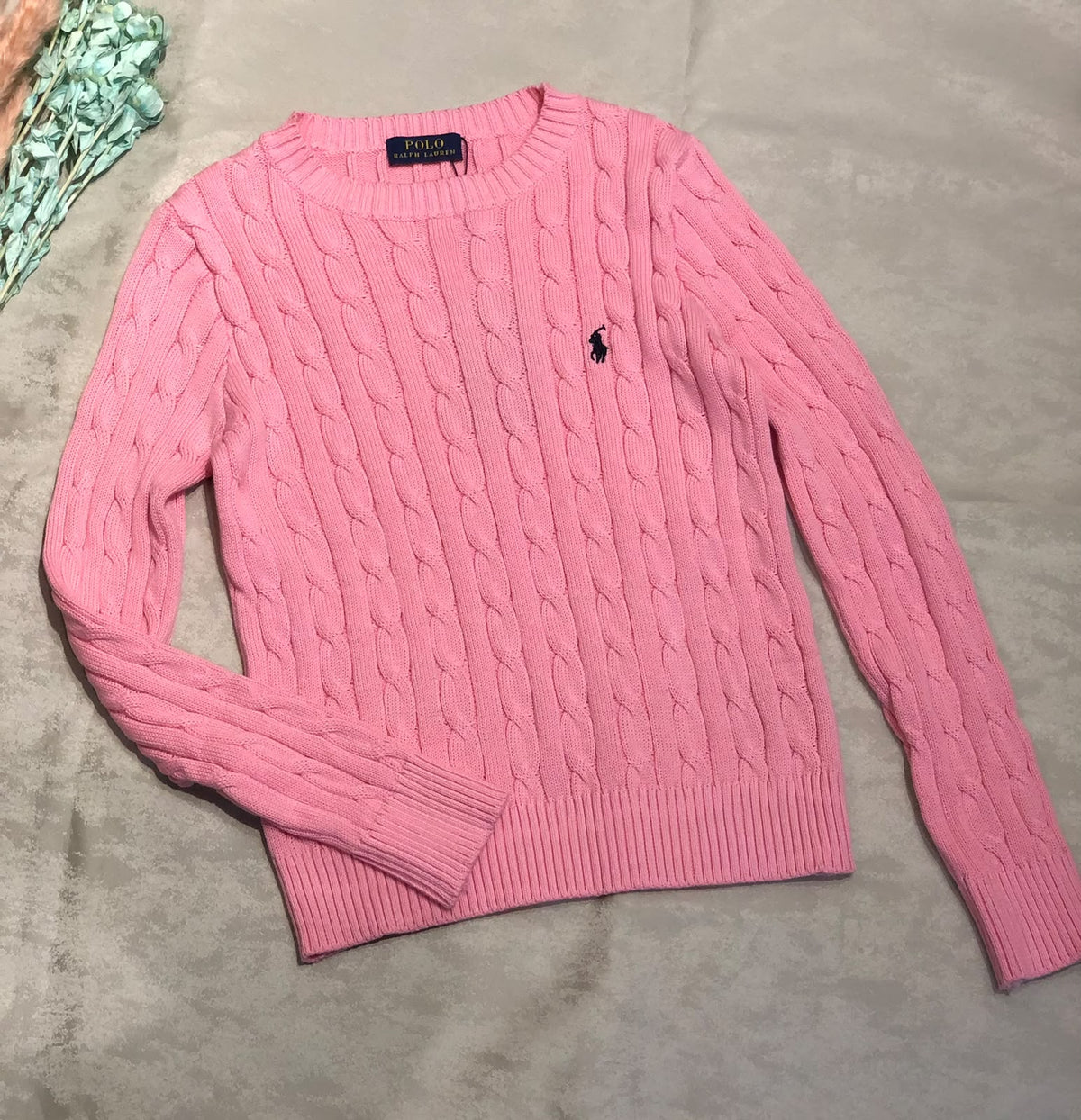Polo Ralph Lauren Cable Crewneck Sweater - Pink