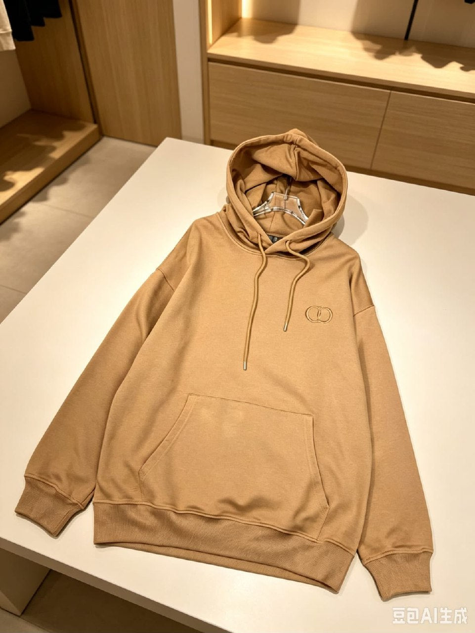 Gucci Logo Hoodie - Beige