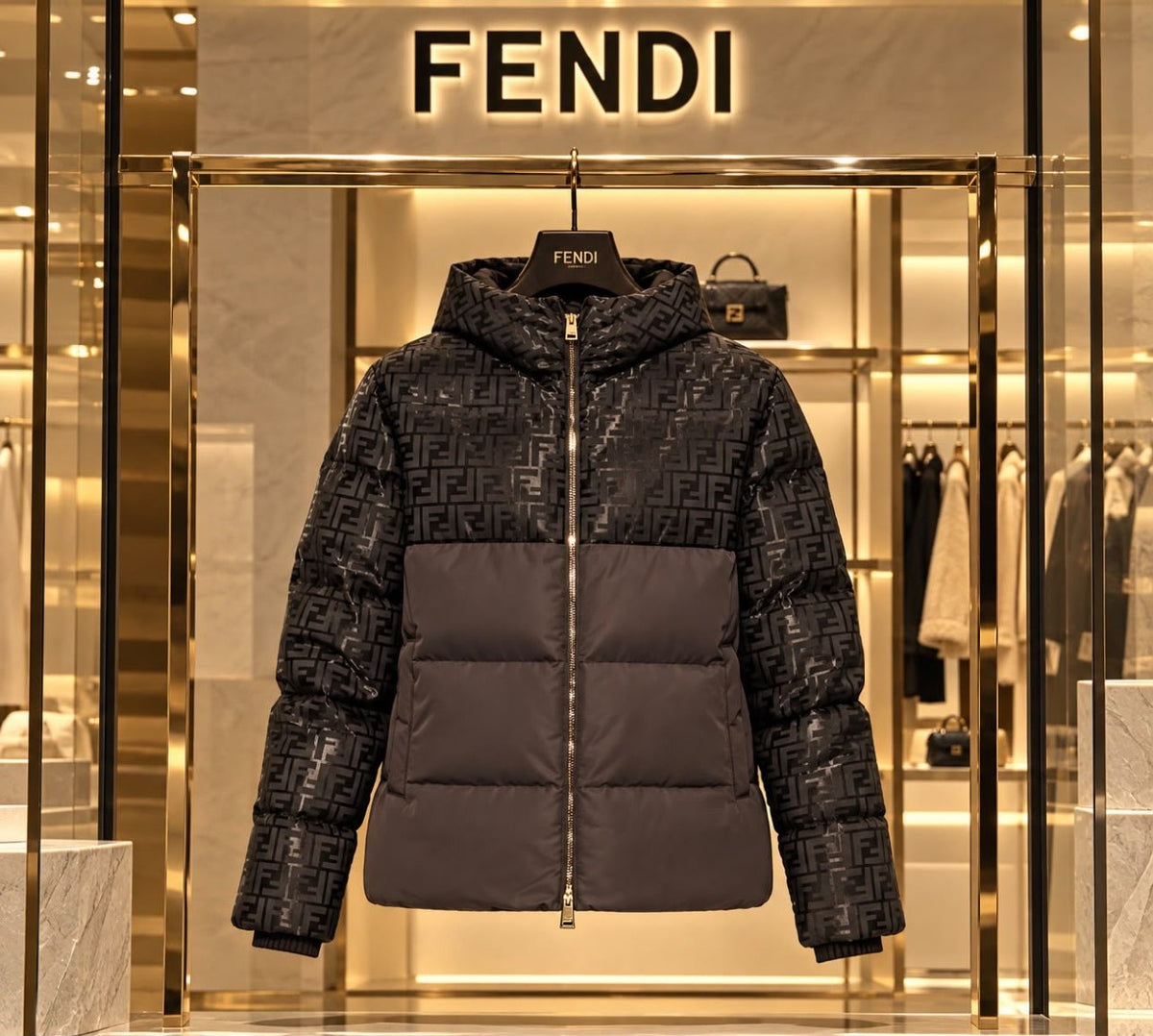 Fendi Hooded Jacket - Brown