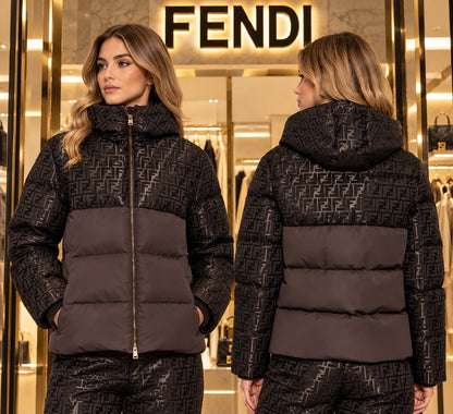Fendi Hooded Jacket - Brown