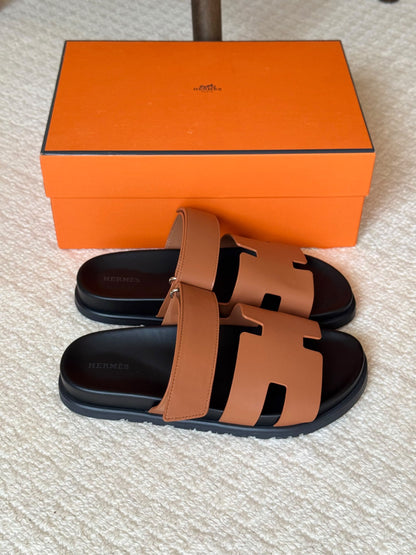 Hermes Slippers - Brown