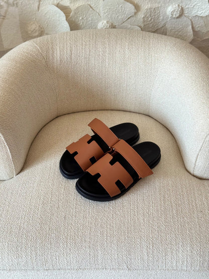 Hermes Slippers - Brown