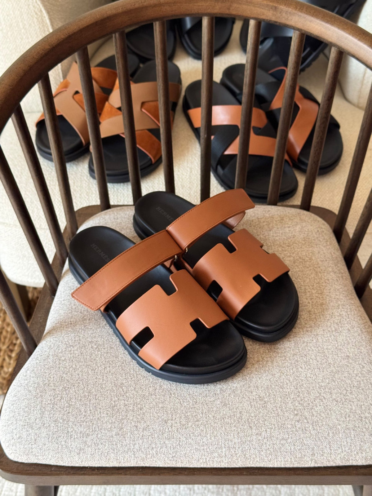 Hermes Slippers - Brown
