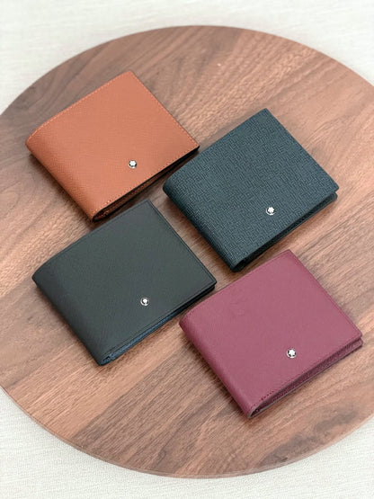 Montblanc Wallet - Brown, Black, Burgundy, Black Embossed