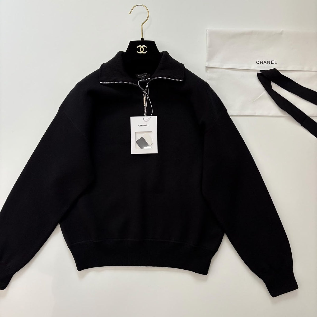 Chanel Polo Sweater - Beige, Black