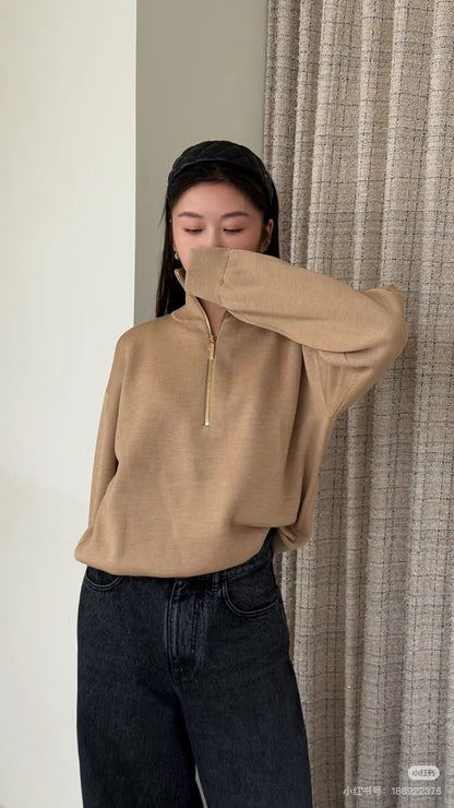 Chanel Polo Sweater - Beige, Black