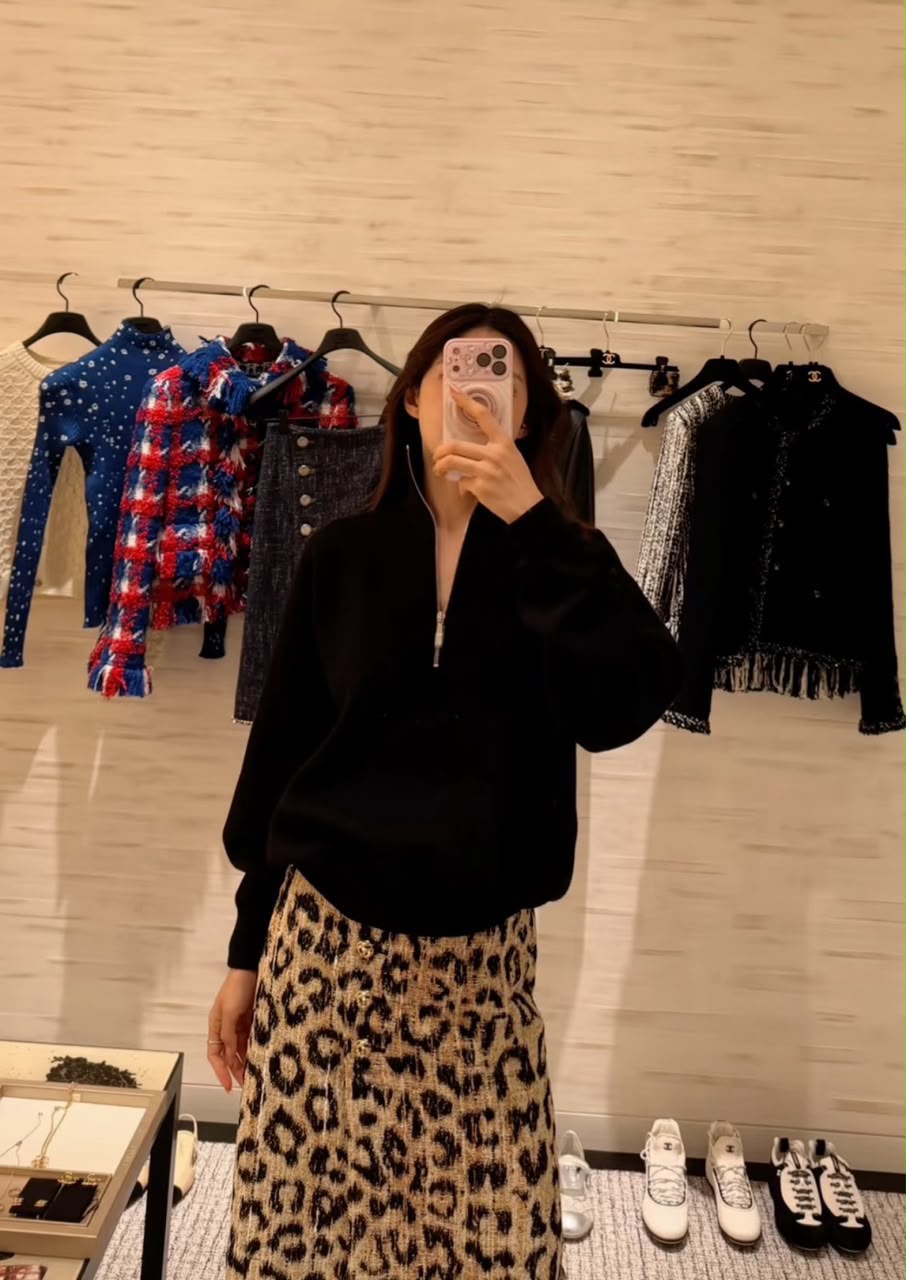 Chanel Polo Sweater - Beige, Black