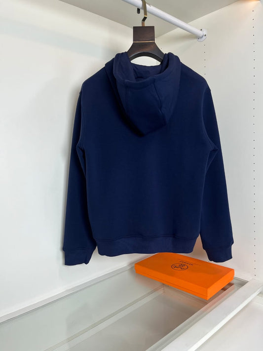 Hermès Hoodie Half-Zip - Navy