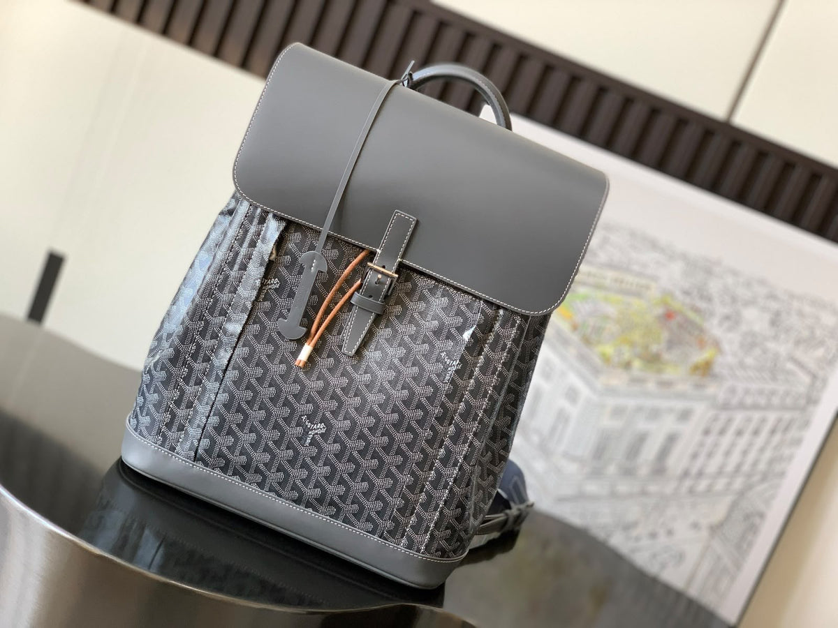 Goyard Flap Backpack - Grey