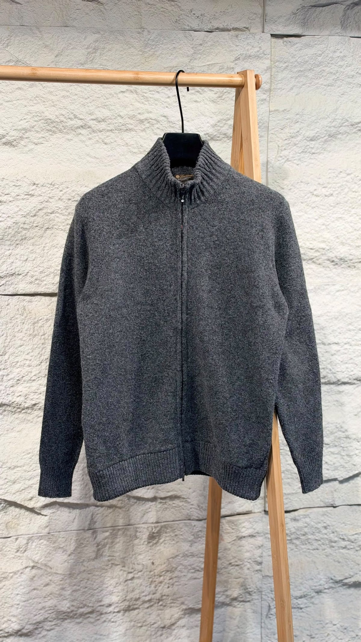 Loro Piana Zip-Up Sweater - Grey, Navy, Beige