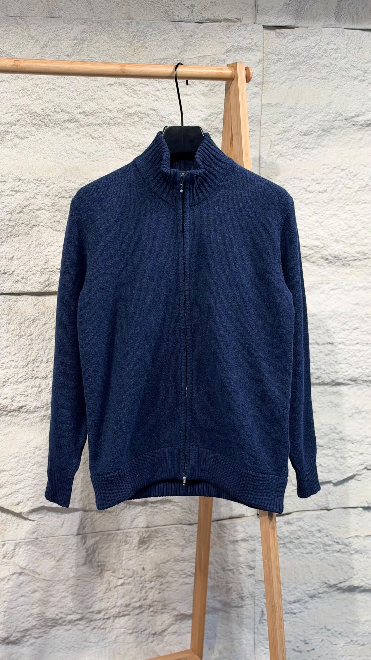 Loro Piana Zip-Up Sweater - Grey, Navy, Beige