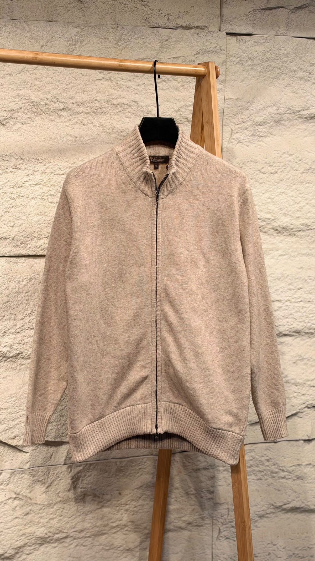 Loro Piana Zip-Up Sweater - Grey, Navy, Beige