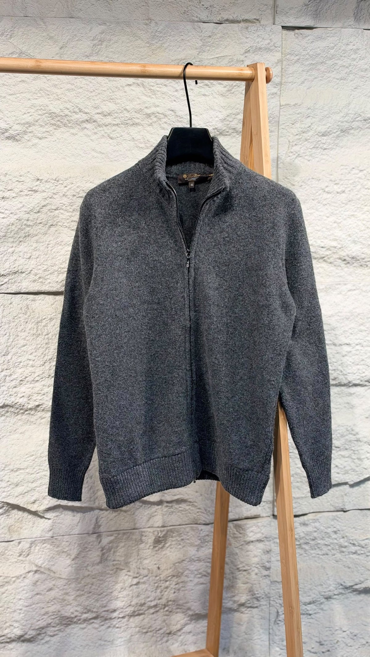 Loro Piana Zip-Up Sweater - Grey, Navy, Beige