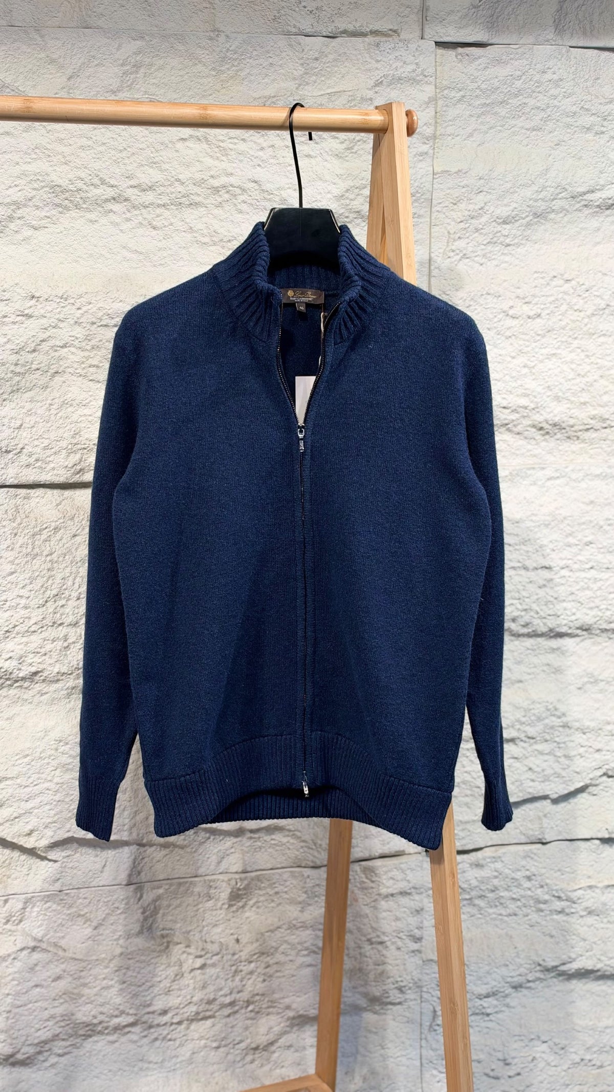 Loro Piana Zip-Up Sweater - Grey, Navy, Beige