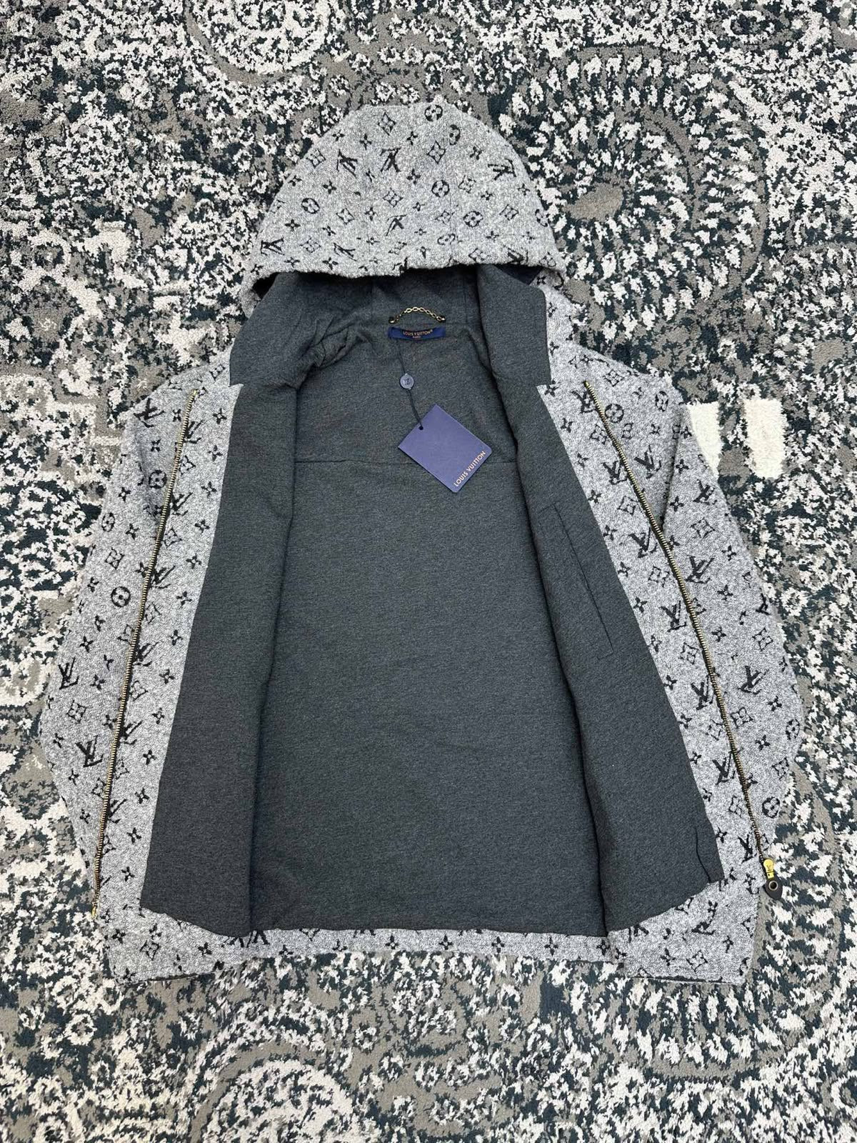 Louis Vuitton Hooded Jacket - Grey Monogram