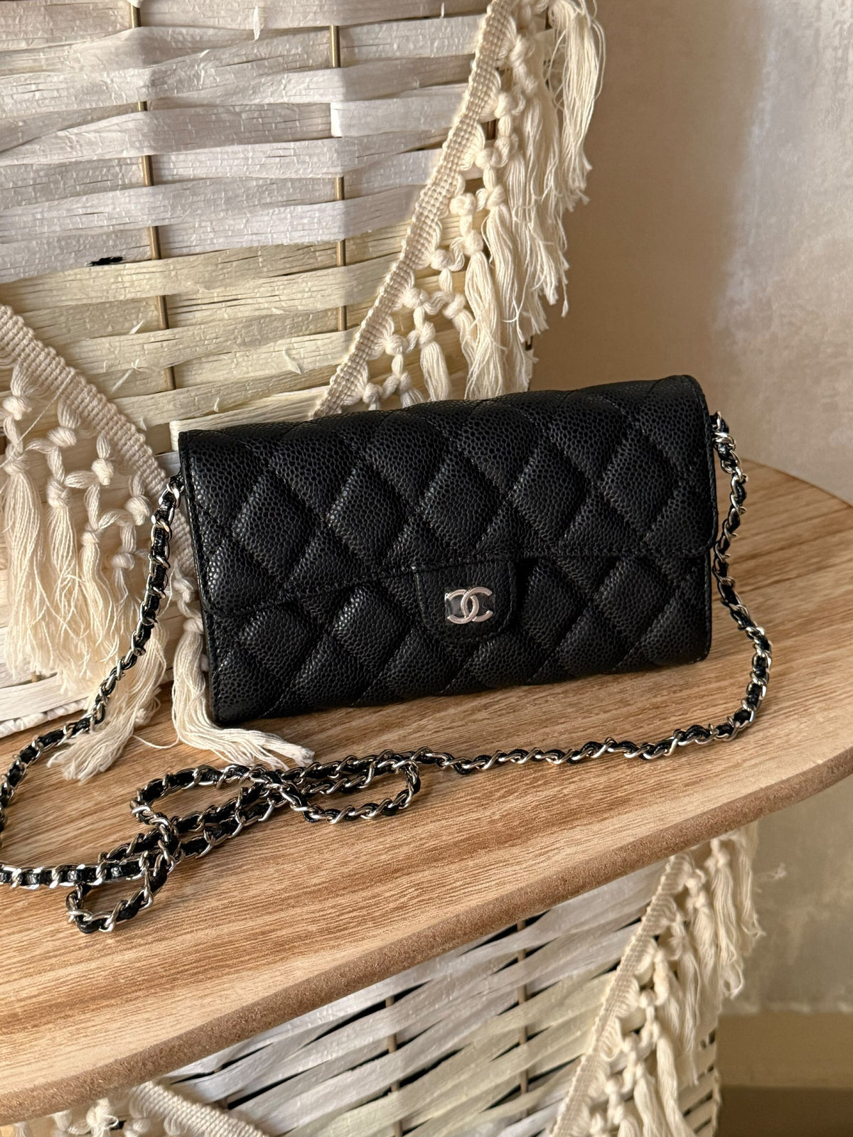 Chanel Envelope Flap Crossbody Bag - Black