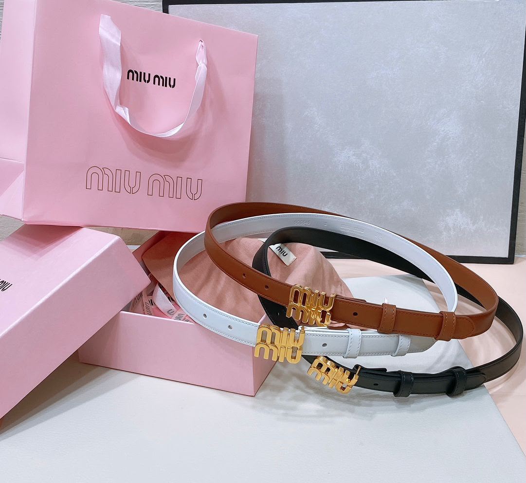 Miu Miu Belt - Black, White, Brown