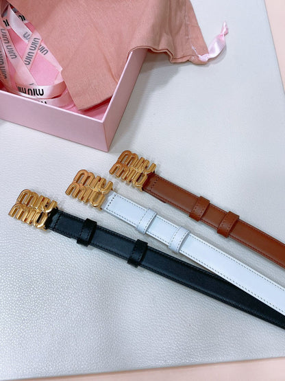 Miu Miu Belt - Black, White, Brown