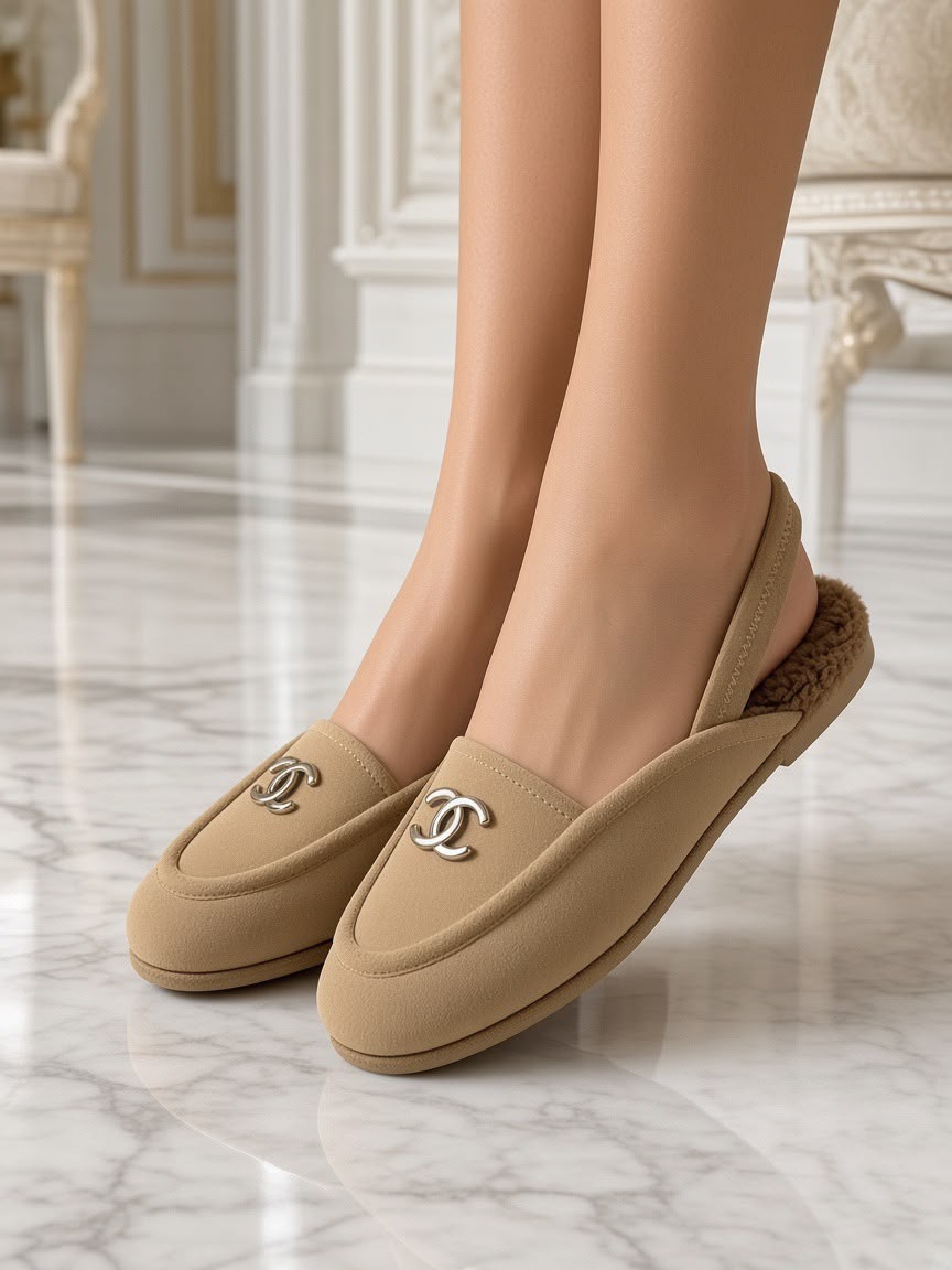 Chanel Mule - Black, Beige, Brown